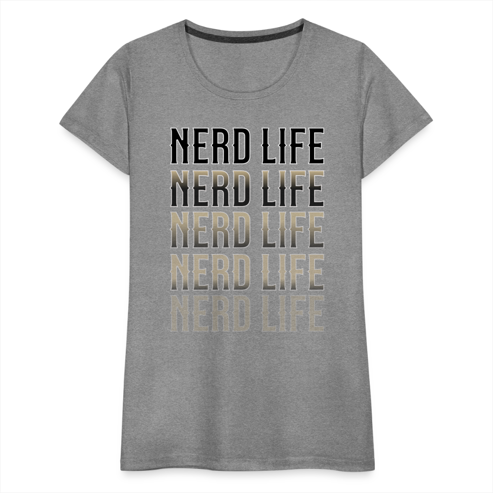 Nerd Life Repeat Fader Women’s Premium T-Shirt - heather gray