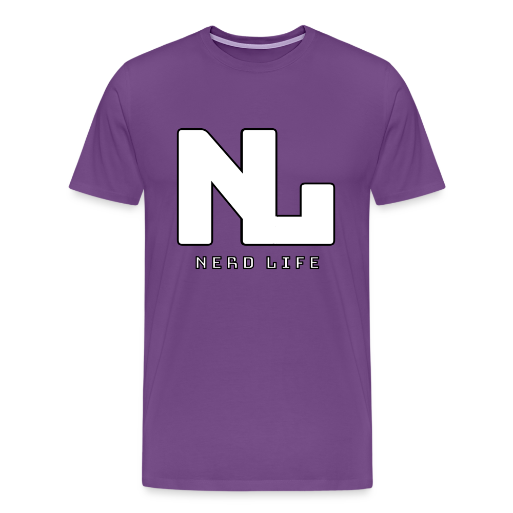 Nerd Life Graphic Men's Premium T-Shirt - purple