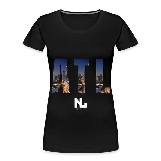 ATL Nerd Life City Graphic Women’s Premium Organic T-Shirt - black