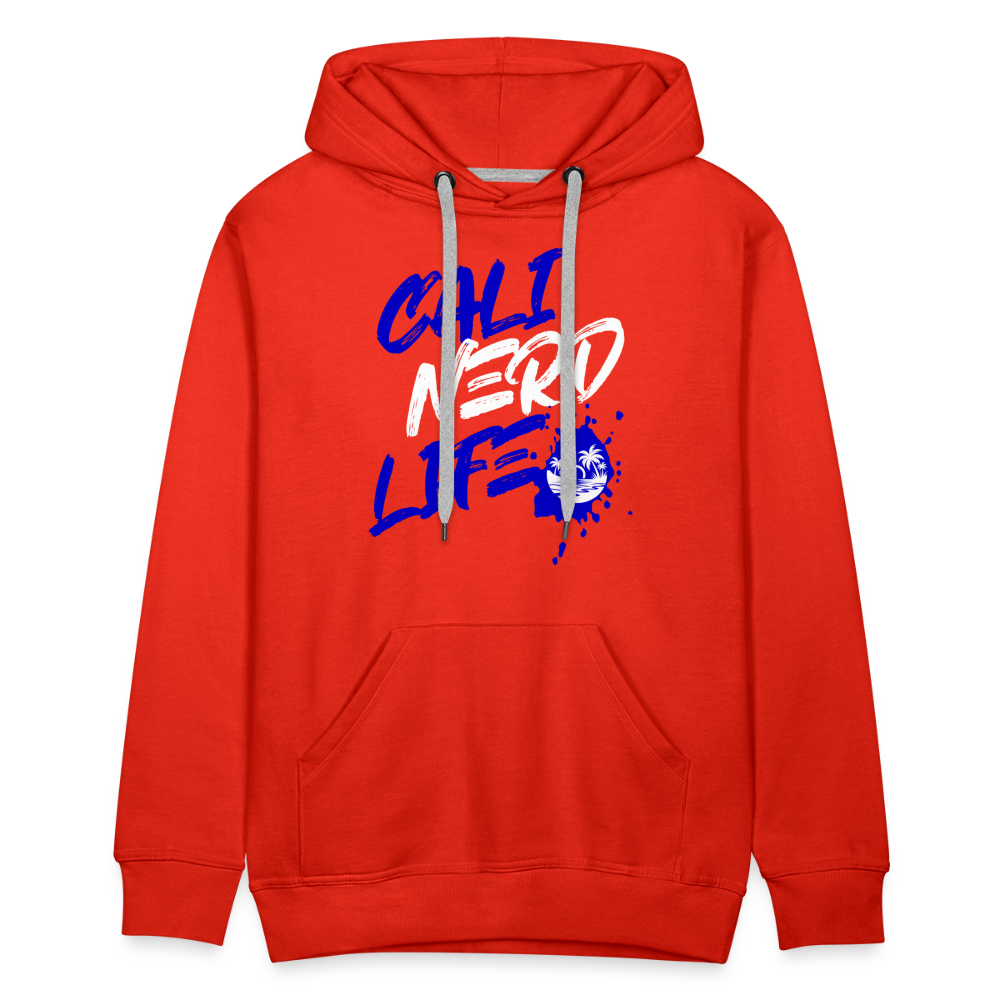 Cali Nerd Life Graphic Men’s Premium Hoodie - red