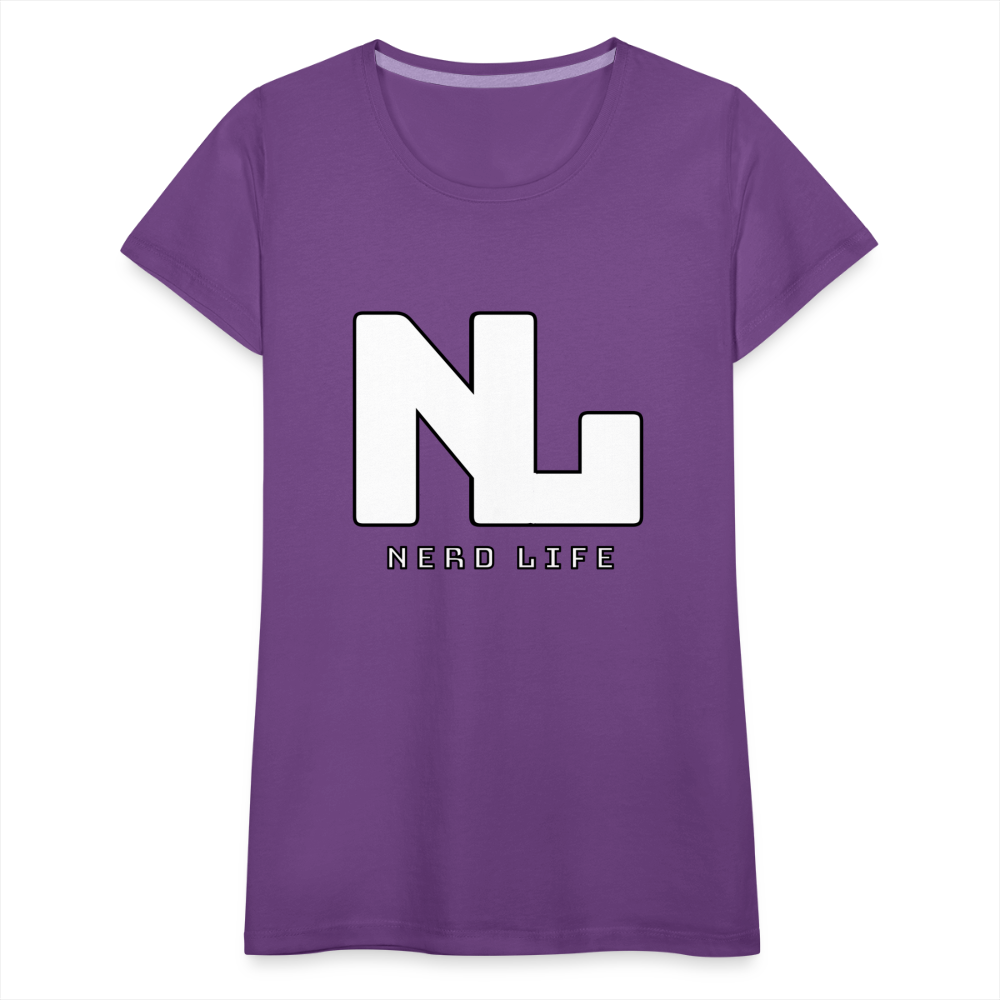 Nerd Life Graphic Women’s Premium T-Shirt - purple