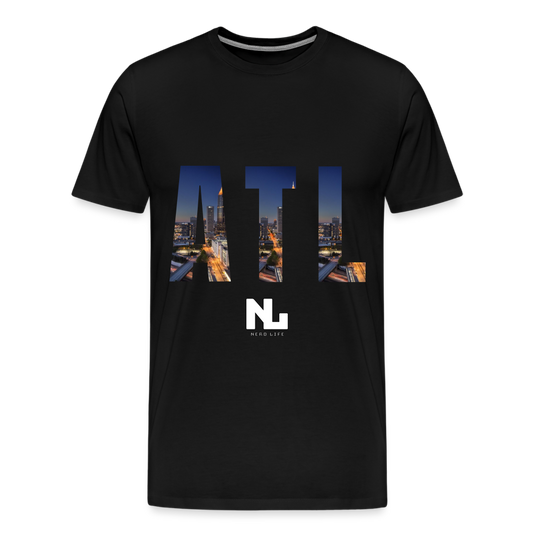 ATL Nerd Life City Graphic Men's Premium T-Shirt - black