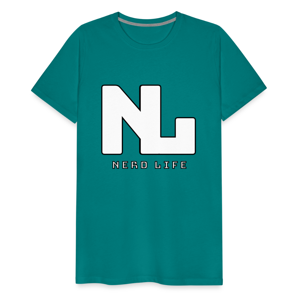 Nerd Life Graphic Men's Premium T-Shirt - teal