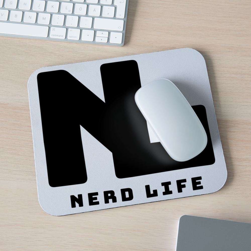 Nerd Life Graphic Mouse pad Horizontal - white