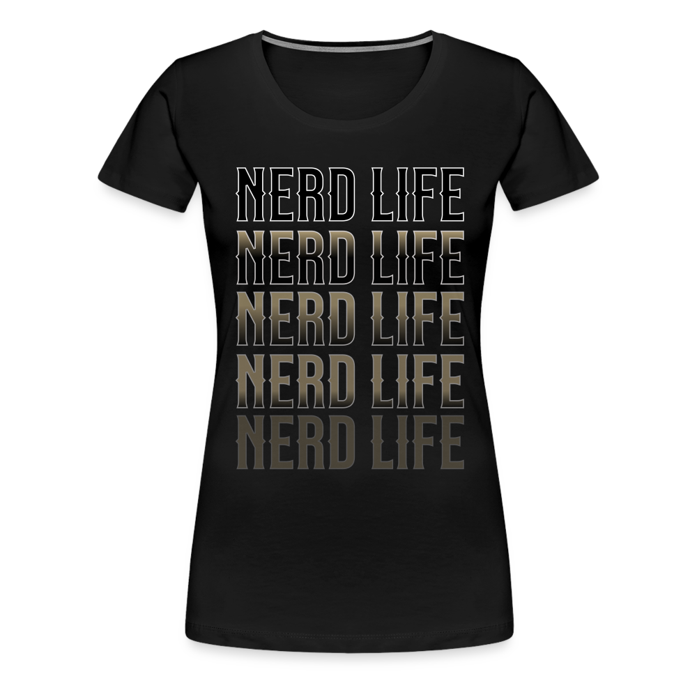 Nerd Life Repeat Fader Women’s Premium T-Shirt - black