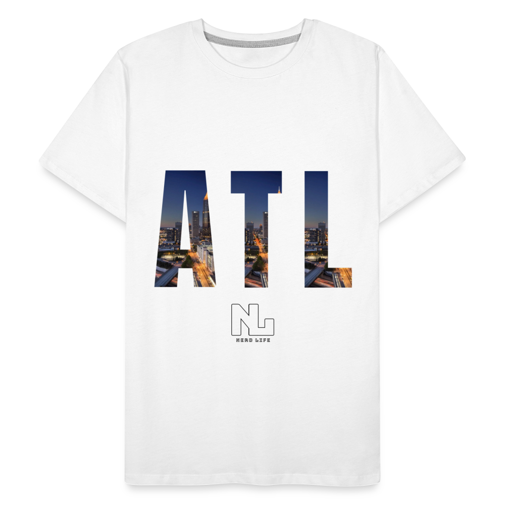 ATL Nerd Life City Graphic Men’s Premium Organic T-Shirt - white