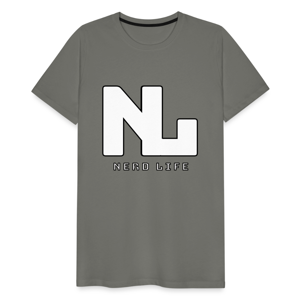 Nerd Life Graphic Men's Premium T-Shirt - asphalt gray