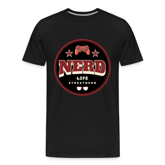 Nerd Life Circle Graphic Men’s Premium Organic T-Shirt - black