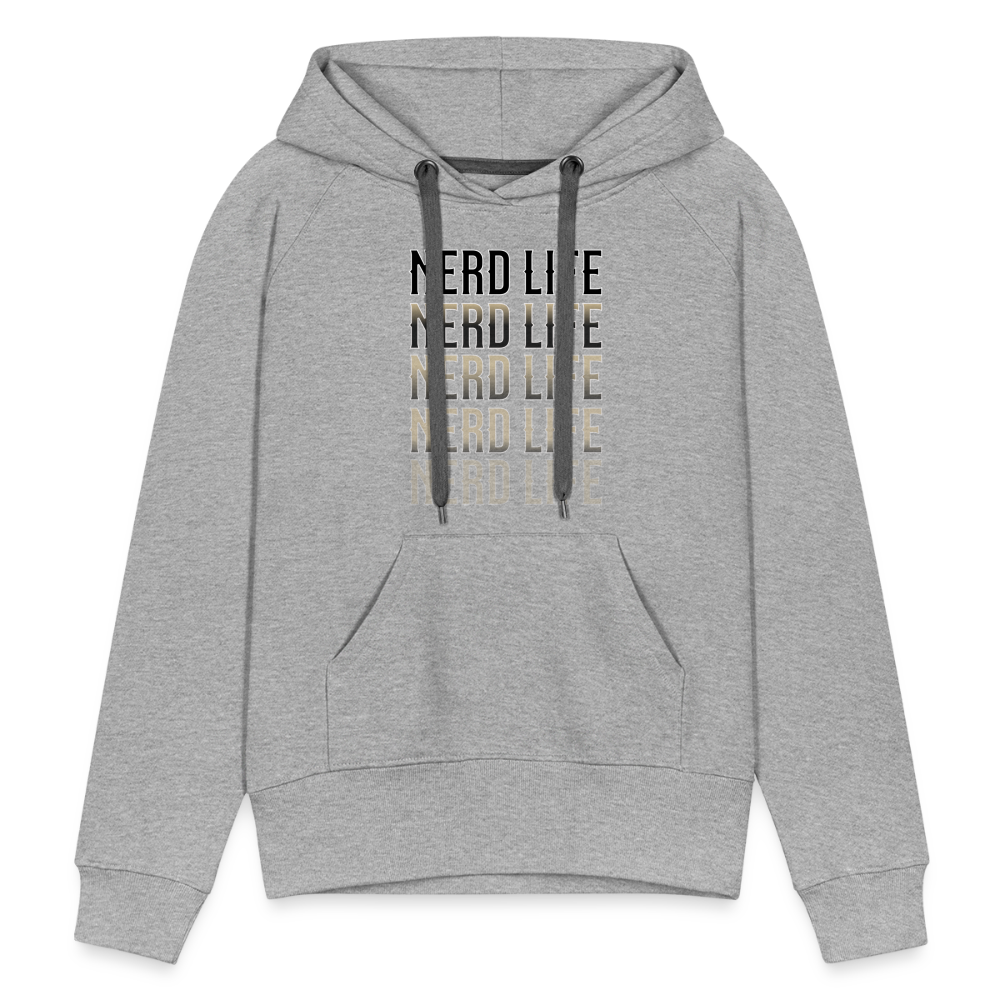 Nerd Life Repeat Fader Women’s Premium Hoodie - heather grey