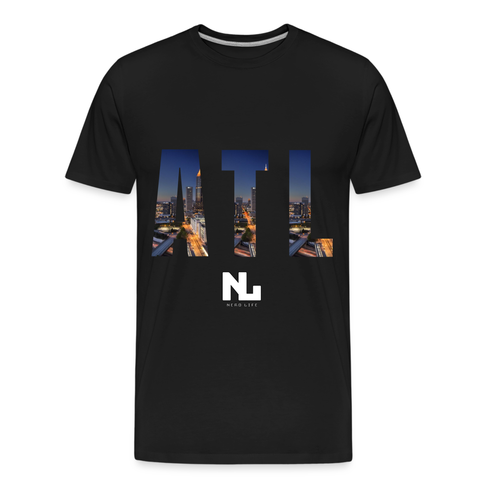 ATL Nerd Life City Graphic Men’s Premium Organic T-Shirt - black