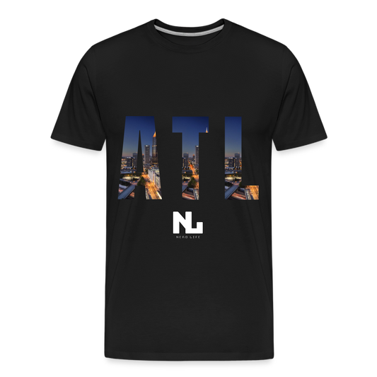 ATL Nerd Life City Graphic Men’s Premium Organic T-Shirt - black