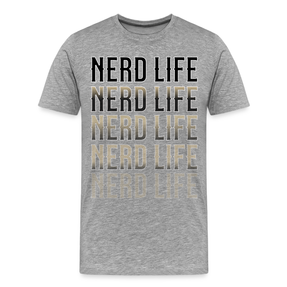 Nerd Life Repeat Fader Men's Premium T-Shirt - heather gray