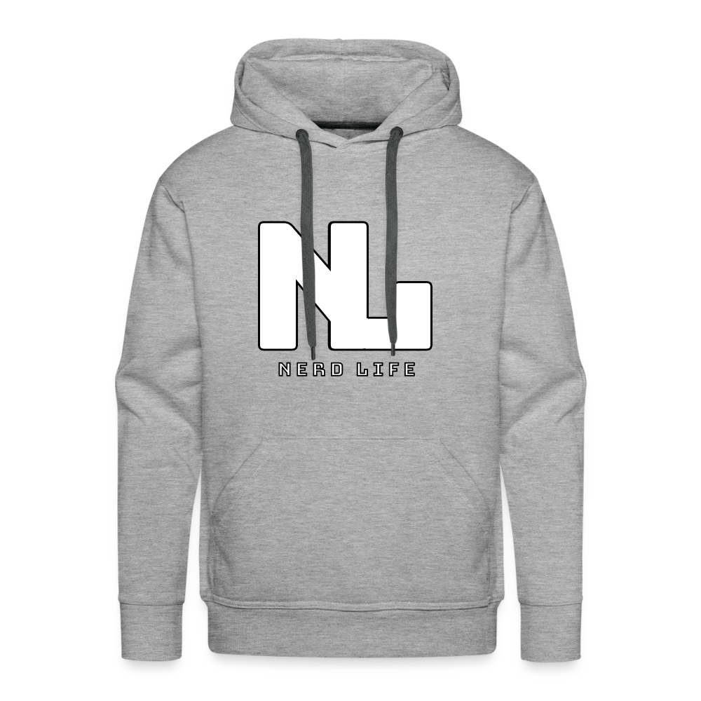 Nerd Life Graphic Men’s Premium Hoodie - heather grey