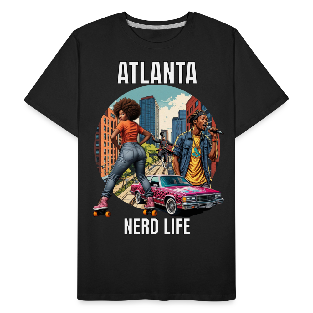 Atlanta Nerd Life Highlights Graphic Men’s Premium Organic T-Shirt - black