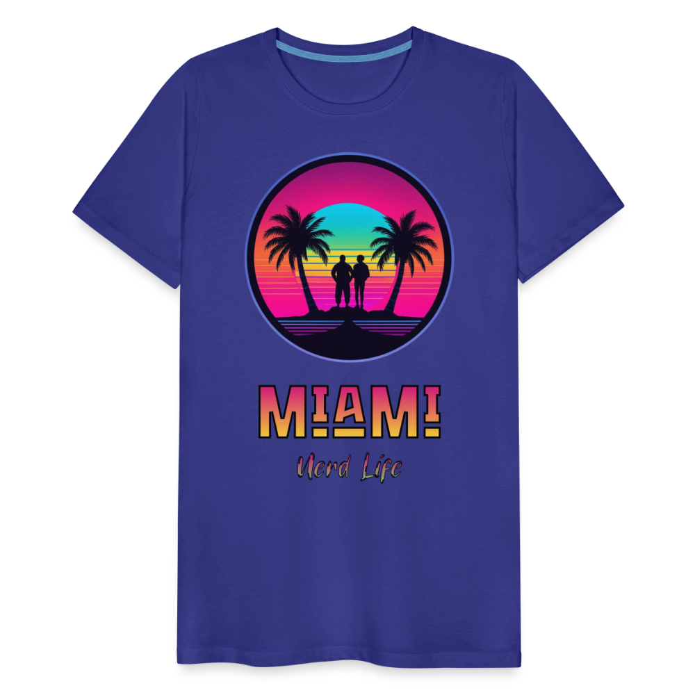 Miami Nerd Life Neon Graphic Men's Premium T-Shirt - royal blue