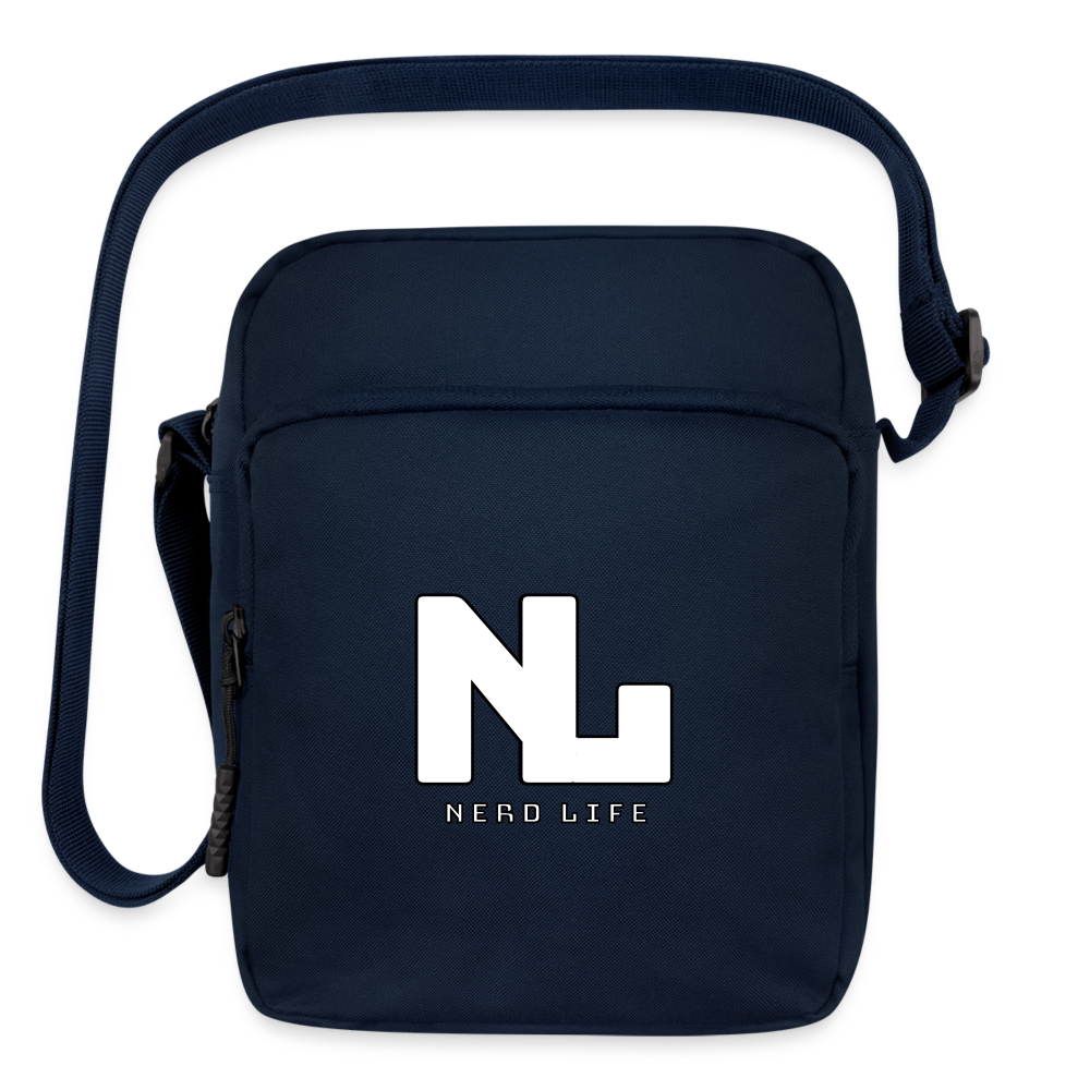 Nerd Life Graphic Upright Crossbody Bag - navy