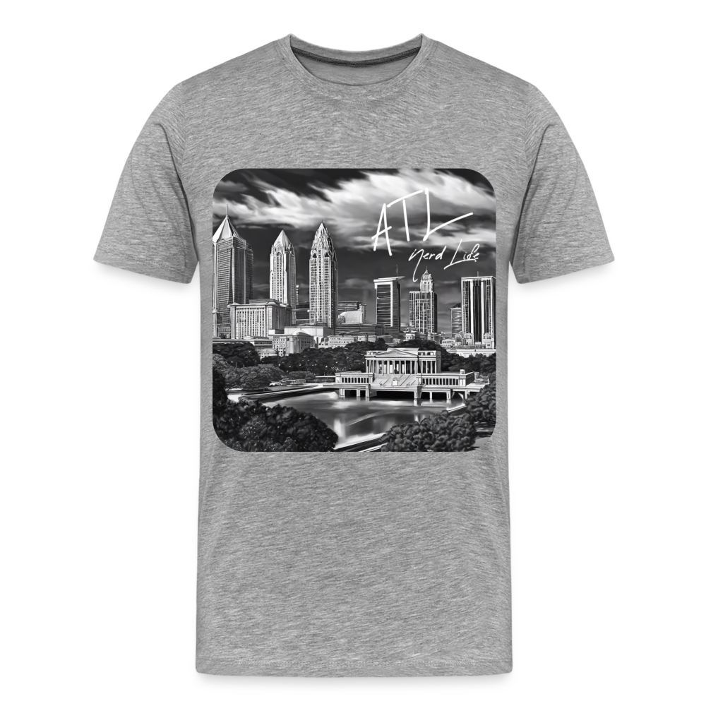 ATL Nerd Life CityScape Men's Premium T-Shirt - heather gray