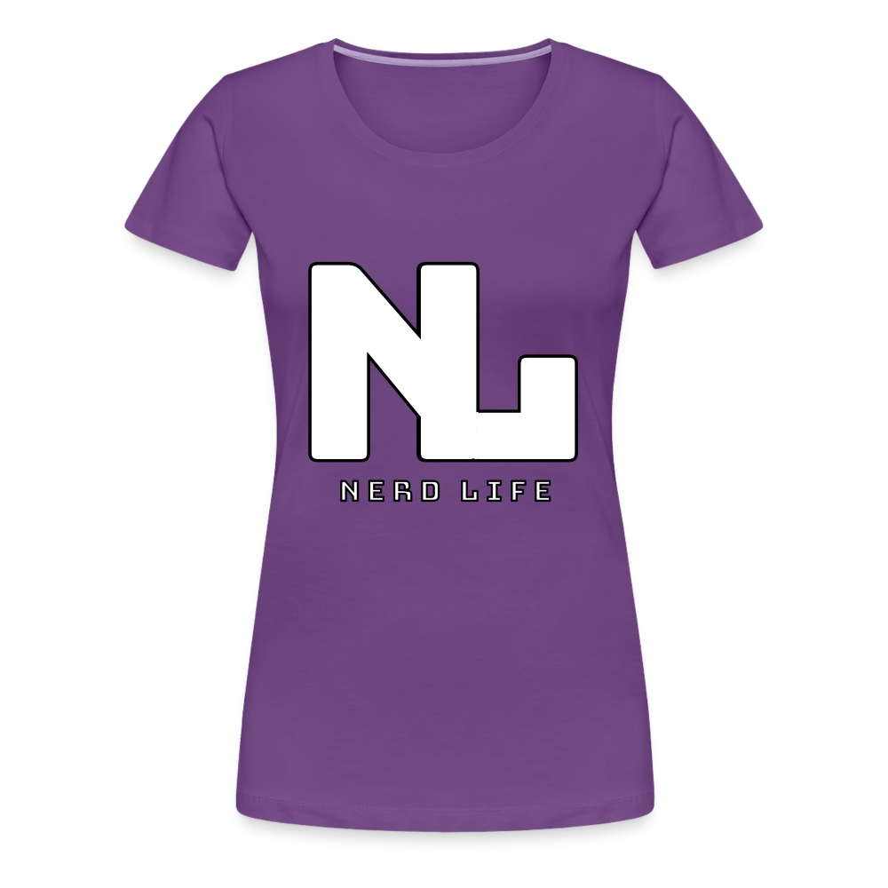 Nerd Life Graphic Women’s Premium T-Shirt - purple