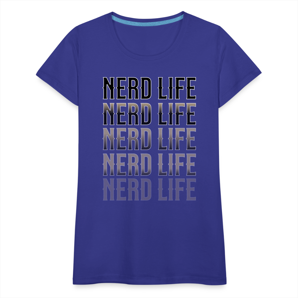 Nerd Life Repeat Fader Women’s Premium T-Shirt - royal blue