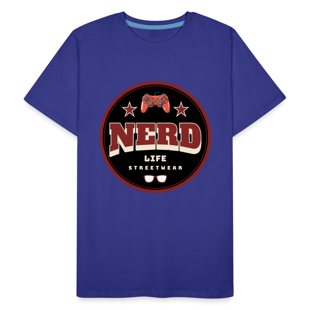 Nerd Life Circle Graphic Men’s Premium Organic T-Shirt - royal blue