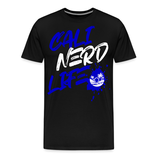 Cali Nerd Life Graphic Men's Premium T-Shirt - black