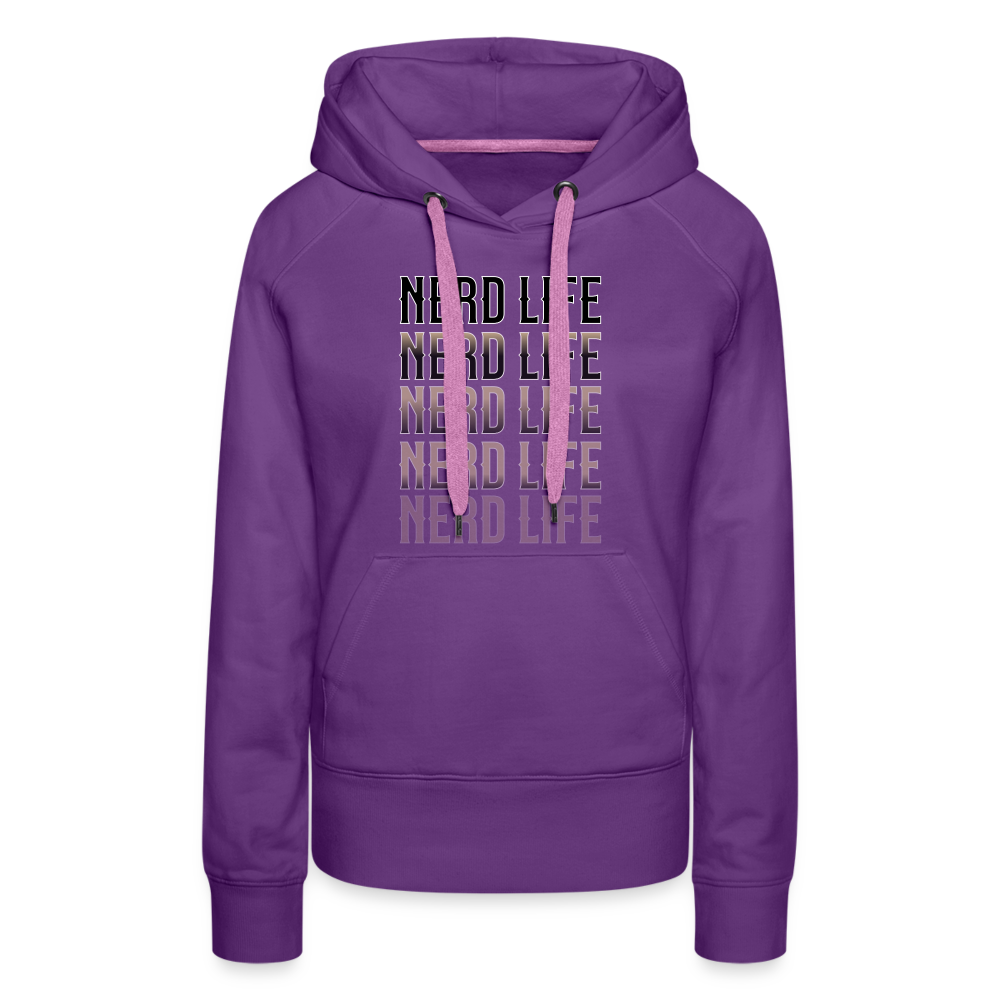 Nerd Life Repeat Fader Women’s Premium Hoodie - purple 