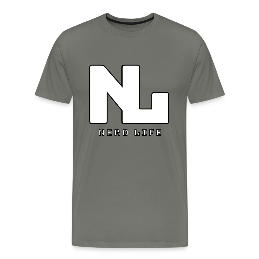 Nerd Life Graphic Men's Premium T-Shirt - asphalt gray