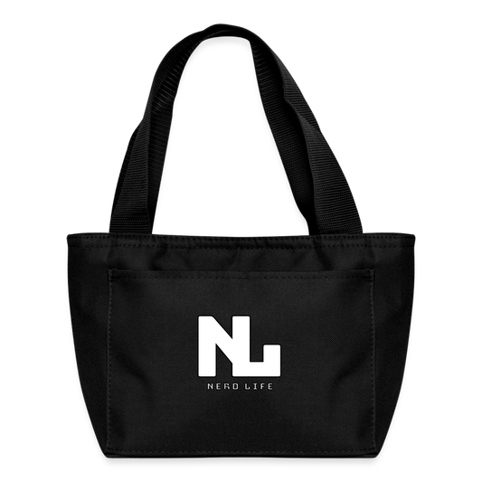 Nerd Life Graphic Recycled Insulated Lunch Bag - black