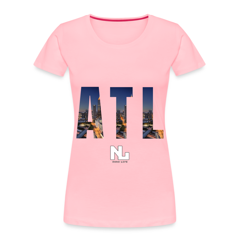 ATL Nerd Life City Graphic Women’s Premium Organic T-Shirt - pink
