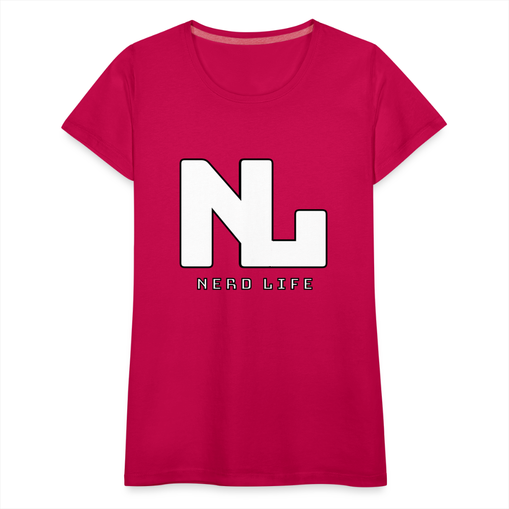 Nerd Life Graphic Women’s Premium T-Shirt - dark pink