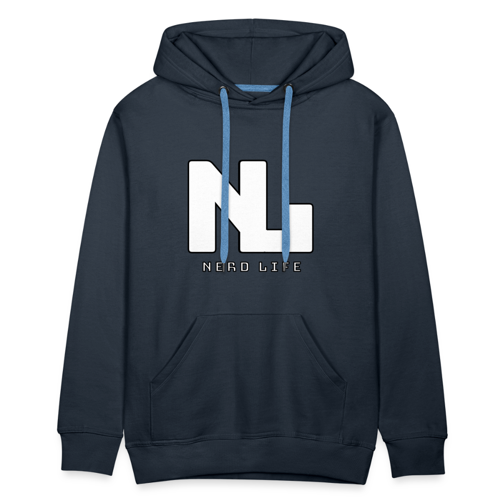 Nerd Life Graphic Men’s Premium Hoodie - navy