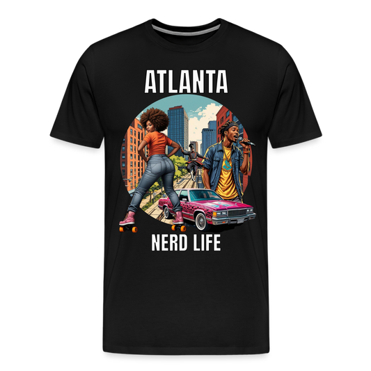 Atlanta Nerd Life Highlights Graphic Men's Premium T-Shirt - black