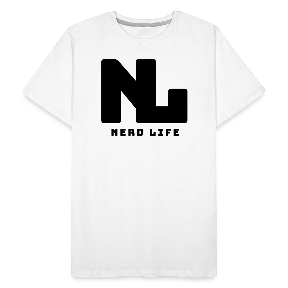 Nerd Life Graphic Black Men’s Premium Organic T-Shirt - white