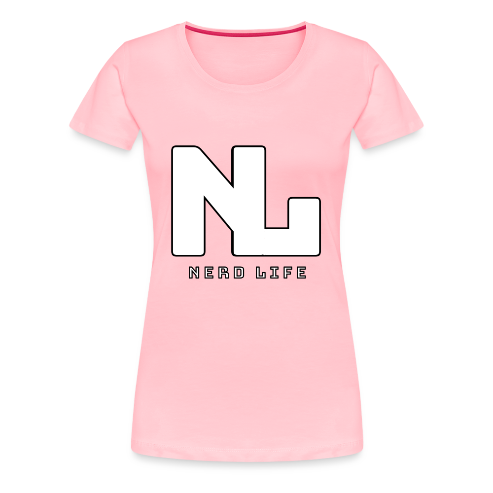 Nerd Life Graphic Women’s Premium T-Shirt - pink