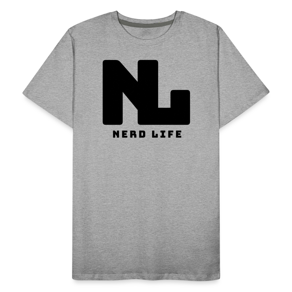 Nerd Life Graphic Black Men’s Premium Organic T-Shirt - heather gray