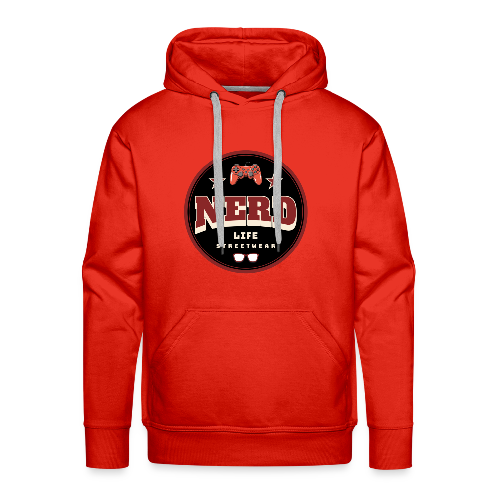 Nerd Life Circle Graphic Men’s Premium Hoodie - red