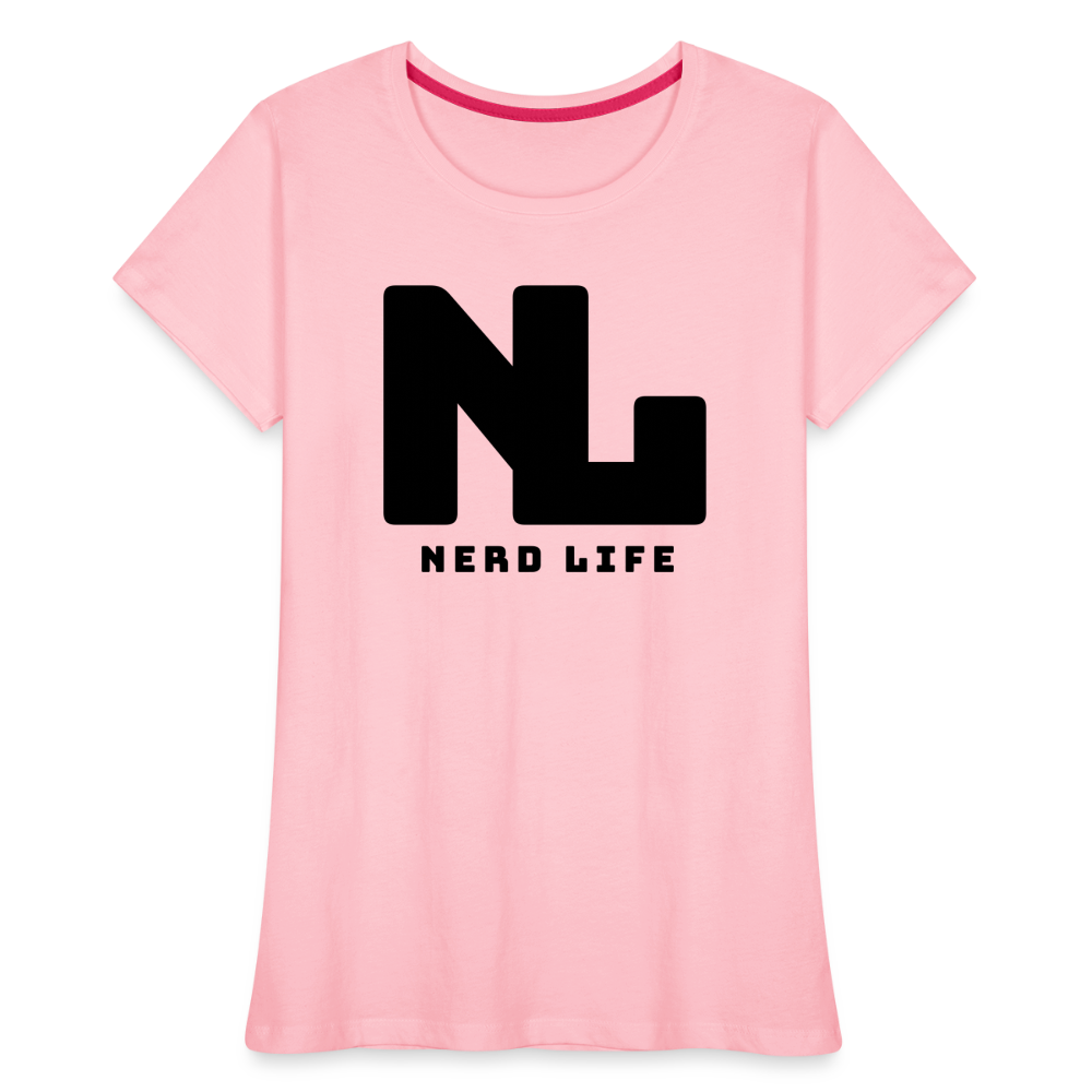 Nerd Life Graphic Black Women’s Premium Organic T-Shirt - pink